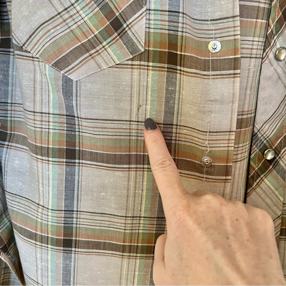 Vintage Mens 70s Western Pearl Snap Shirt - Picture 7 of 9